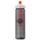 a smoke body & orange lid & red infuser laguna 32 oz pet bottle with flip spout infuser