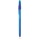 aerial view a blue translucent stick pen, image 1 of 2