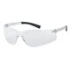 a clear lens/ clear frame unbranded lightweight wrap - around safety glasses, anti - fog