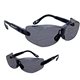 a clear lens/ black frame large encased single - piece lens safety glasses / sunglasses with flexible temples