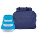 aerial view a blue portion control heathered cooler, image 1 of 2