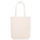 aerial view a natural 14x17 cotton tote bag with gusset 140gsm, image 1 of 4