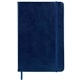 aerial view a blue premium ultrahyde leather notebook, image 1 of 2