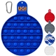 a group of round fiddle popper silicone sensory fidget toy
