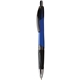aerial view a blue gassetto ergonomic ballpoint pen, image 1 of 2