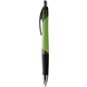 aerial view a lime green gassetto ergonomic ballpoint pen, image 1 of 2