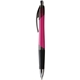 aerial view a pink gassetto ergonomic ballpoint pen, image 1 of 2