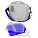 aerial view a blue on the go adventure cooler, image 1 of 2