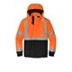 aerial view a safety orange cornerstone(r) ansi 107 class 3 economy waterproof insulated bomber jacket, image 1 of 6