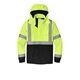 aerial view a safety yellow cornerstone(r) ansi 107 class 3 economy waterproof insulated bomber jacket, image 1 of 6