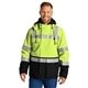 aerial view a safety yellow cornerstone(r) ansi 107 class 3 waterproof ripstop 3- in -1 parka, image 1 of 6