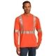 aerial view a safety orange cornerstone(r) ansi 107 class 2 long sleeve safety t - shirt, image 1 of 6