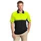aerial view a safety yellow/ black cornerstone (r) select lightweight snag - proof enhanced visibility polo, image 1 of 6