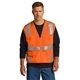 aerial view a safety orange cornerstone(r) ansi 107 class 2 mesh six - pocket zippered vest, image 1 of 6