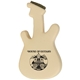 aerial view a natural/grey/brown guitar stress reliever, image 1 of 4