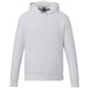 aerial view a white (125) unisex dayton classic cozy fleece hoodie, image 1 of 4