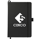 aerial view a black 5.5 x 8.5 cactus leather bound journal, image 1 of 8