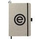 aerial view a natural 5.5 x 8.5 recycled cotton bound journal, image 1 of 9