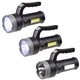 a group of lyra rechargeable cob worklight + led flashlight