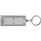 a silver rectangular led keychain