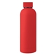 aerial view a red 17 oz blair recycled stainless steel bottle, image 1 of 2