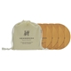 aerial view a off white linen natural bamboo round bamboo coaster kit, image 1 of 2