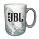 aerial view a grey 16oz ace matte marble stoneware mug, image 1 of 2