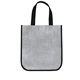 aerial view a heather grey laminated fashion tote bag - 11-3/4 x 9-1/4, image 1 of 3