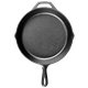 aerial view a black lodge(r) 10.25 cast iron skillet, image 1 of 4