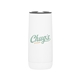 aerial view a white 16.9 oz haven double wall stainless steel tumbler - white, image 1 of 7