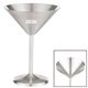 a group of 10 oz stainless steel martini glass