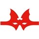 a red 485 bat mask for promotional superhero programs