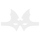 a white bat mask for promotional superhero programs