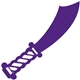 a purple 2597 compact foam sword for cheering