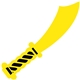 a yellow u compact foam sword for cheering