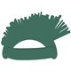 a dark green 342 foam mohawk novelty hat