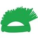 a kelly green 354 foam mohawk novelty hat