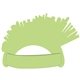 a lime green 367 foam mohawk novelty hat