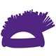 a purple 2597 foam mohawk novelty hat
