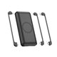 aerial view a black chi - charge pro 10, 000 mah power bank, image 1 of 2