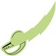 a lime green 367 foam lightning sword cheering stick