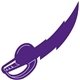 a purple 2597 foam lightning sword cheering stick