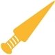 a athletic gold 115 novelty foam dagger for events