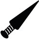 a black novelty foam dagger for events