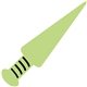 a lime green 367 novelty foam dagger for events