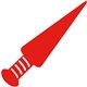 a red 485 novelty foam dagger for events