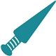 a teal 321 novelty foam dagger for events