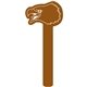 a brown 499 promotional eagle shaped foam waver