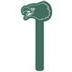 a dark green 342 promotional eagle shaped foam waver
