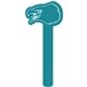 a teal 321 promotional eagle shaped foam waver